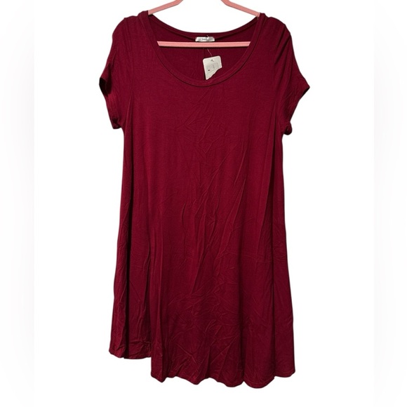 Jodifl Burgundy Flowy Dress NWT - Picture 8 of 9